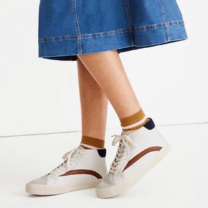 Madewell High-Top Sneakers in Colorblock Leather